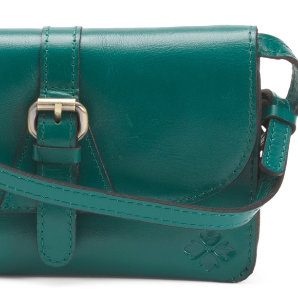 PATRICIA NASH Aqua Leather Torri Small Flap Crossbody